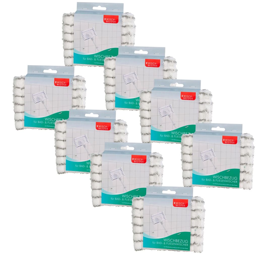 Novaliv 8x Ersatzbezug Mikrofaser Bezug Fliesenreiniger Bad Produktbild 