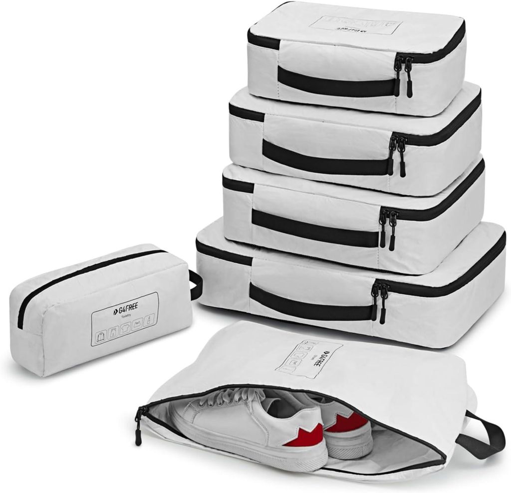 Reise-Organizer für den Koffer Reisetasche Reisetasche Set 6-teilig Grau