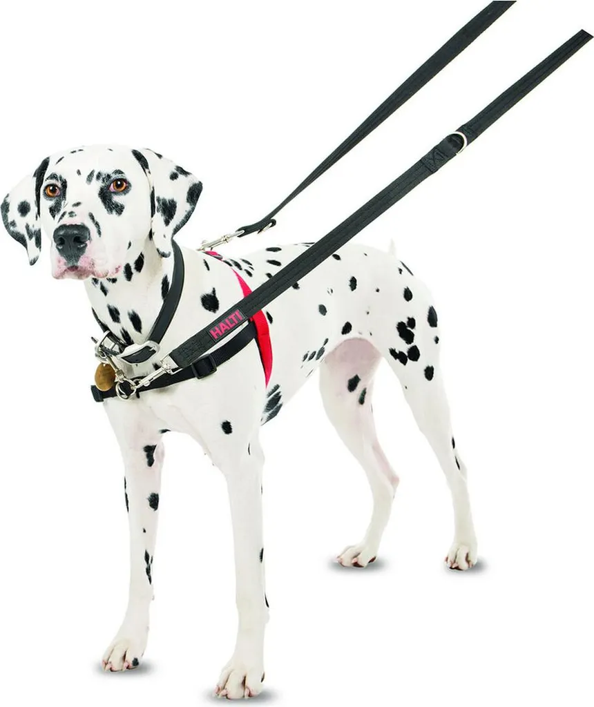 Halti Pettorina Cani M (58-86cm) Nero/Rosso | Controllo Dolce Anti-Tiro - 2