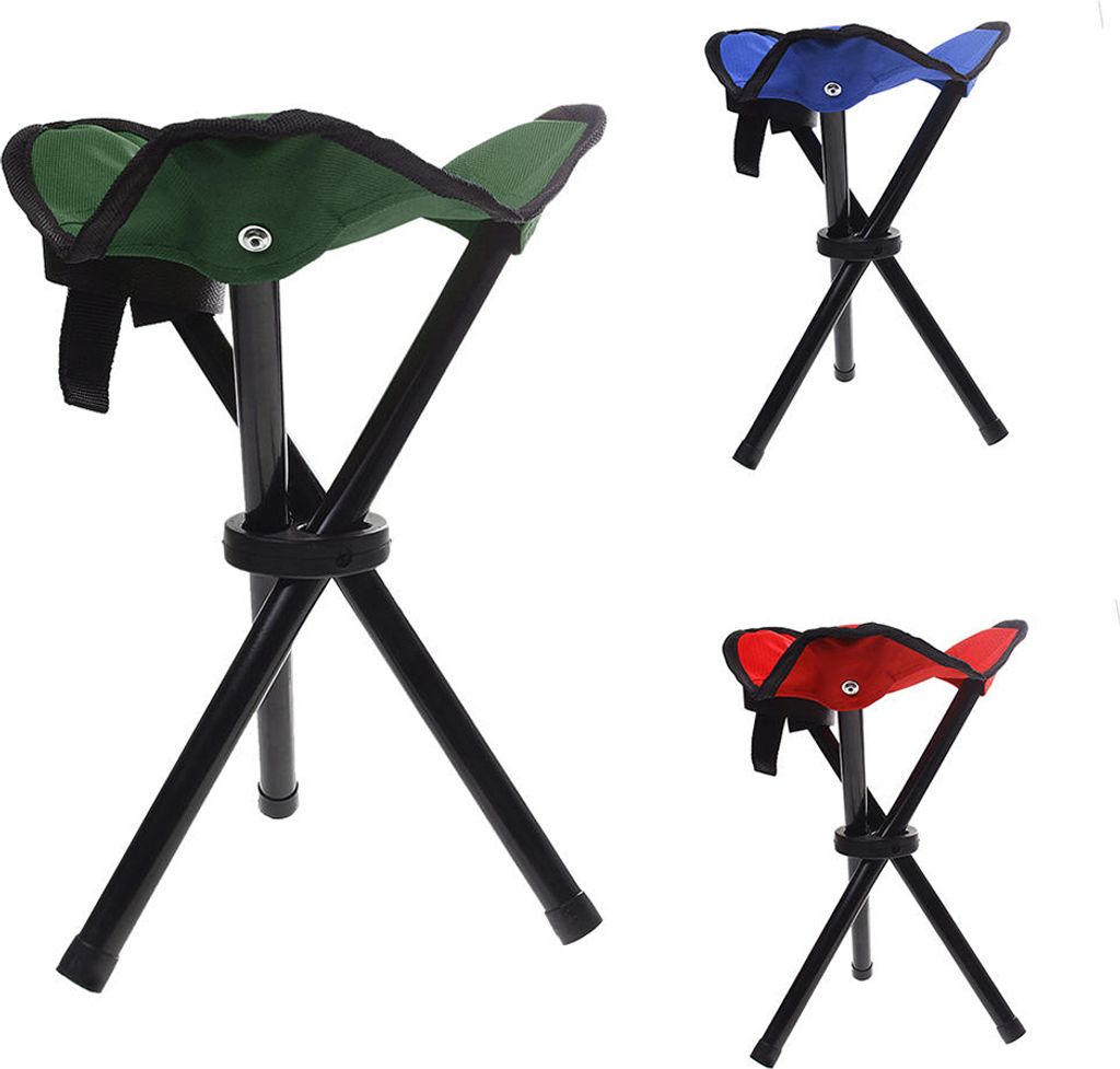 Klappstuhl, tragbar, für Outdoor, Camping, Garten, Reisen, Leinwand, Stativhocker, Stuhl, zufällige Farbe