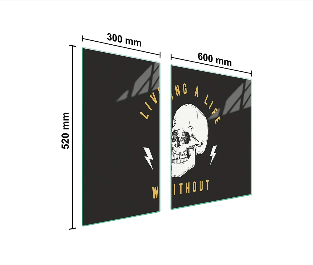 TMK CopriPiano Cottura In Vetro Temperato 90x52 Cm Con Cervo - Protezione Per Fornelli, Tagliere E Sottopentola - Nero
