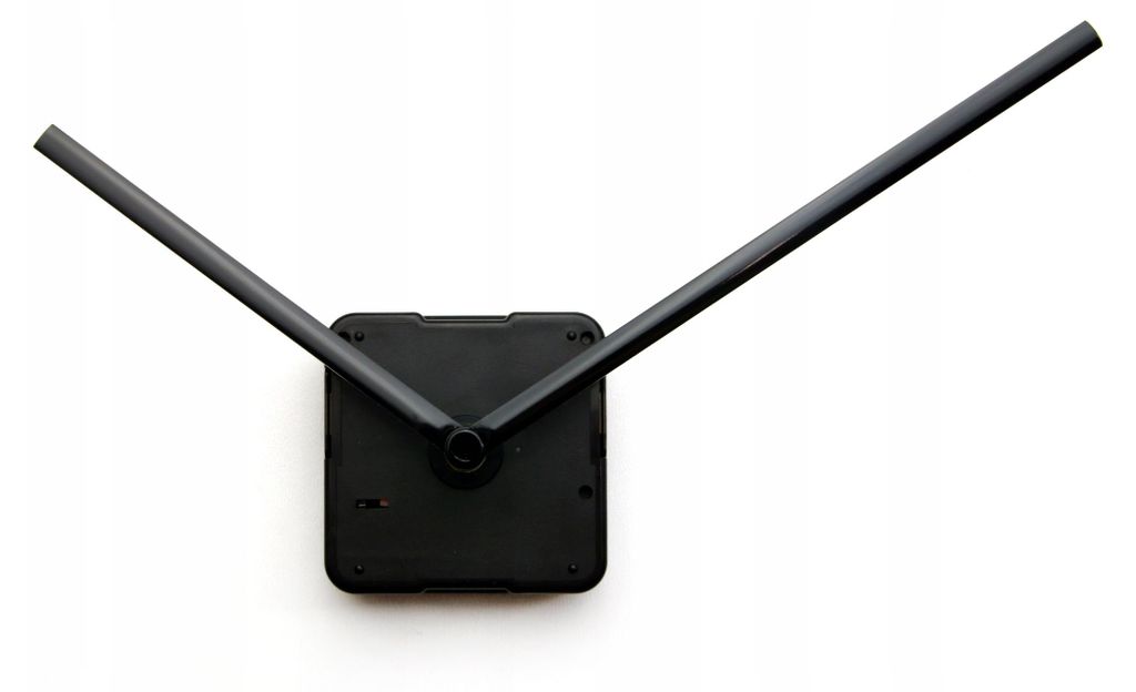 Geräuschloser Quarzmechanismus Zeiger BLACK 14 cm, Ersatzuhrwerk, Leises Uhrwerk Set