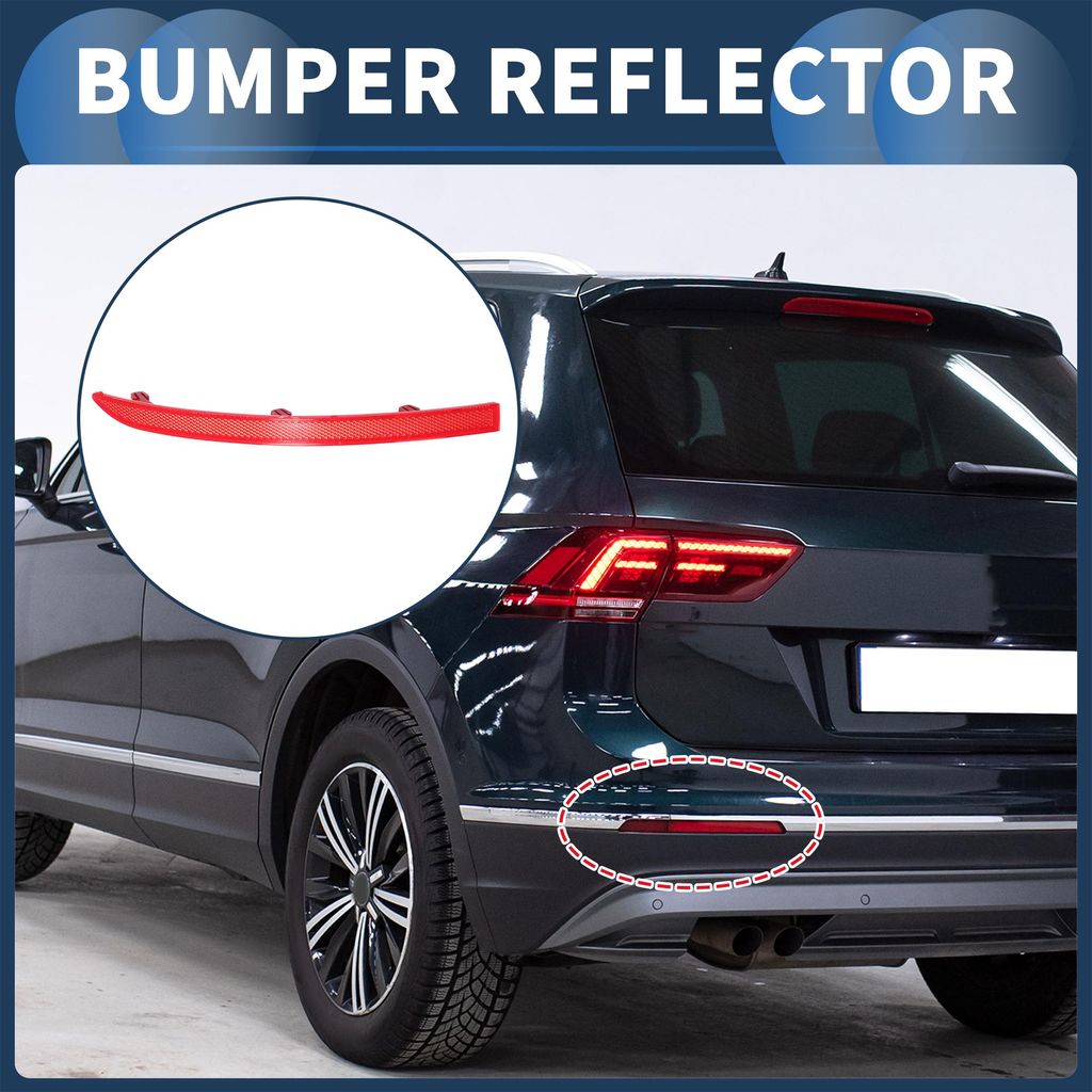 Heckstoßstange Reflektor links 11,22"x0,79" Heckstoßstange Reflektor Seitenmarkierungsleuchte Nr. 5N0945105 für Volkswagen Tiguan 2010-2017 Kuns...