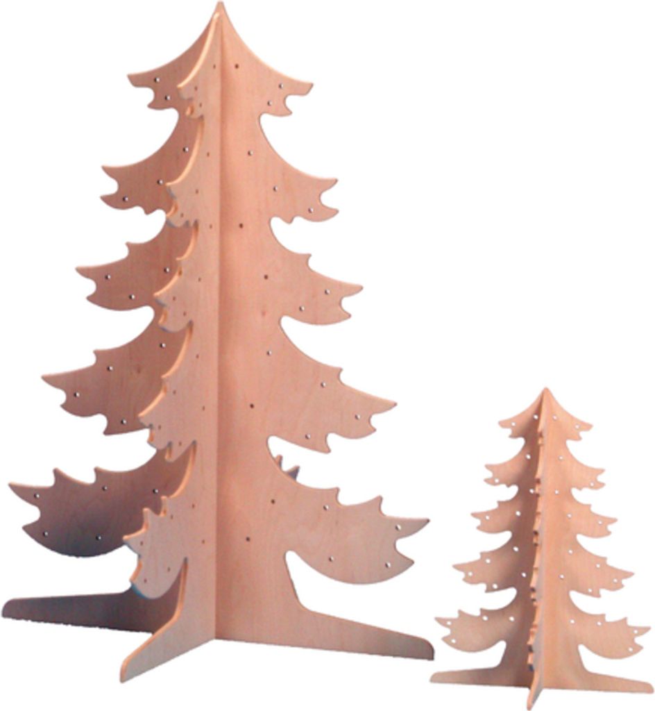 EDUPLAY 110167 Tannenbaum aus Birkenholz, 50 cm klein, zum Bemalen und Dekorieren, natur