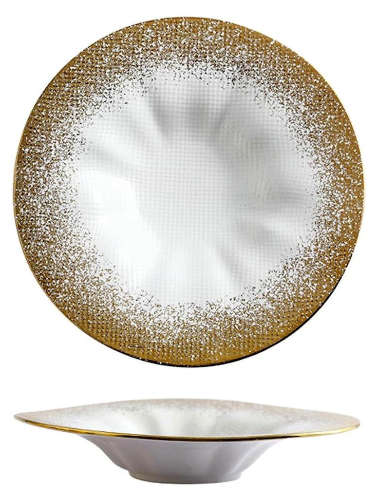 Keramikteller für Restaurant und Hotel, personalisierbar, glasiert, 26,7 cm Suppenteller