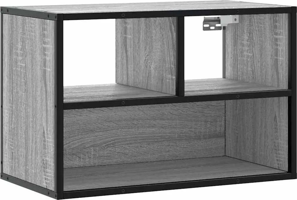 SYFAX™ Mobile TV Grigio Sonoma 60x31x39,5cm in Truciolato e Metallo