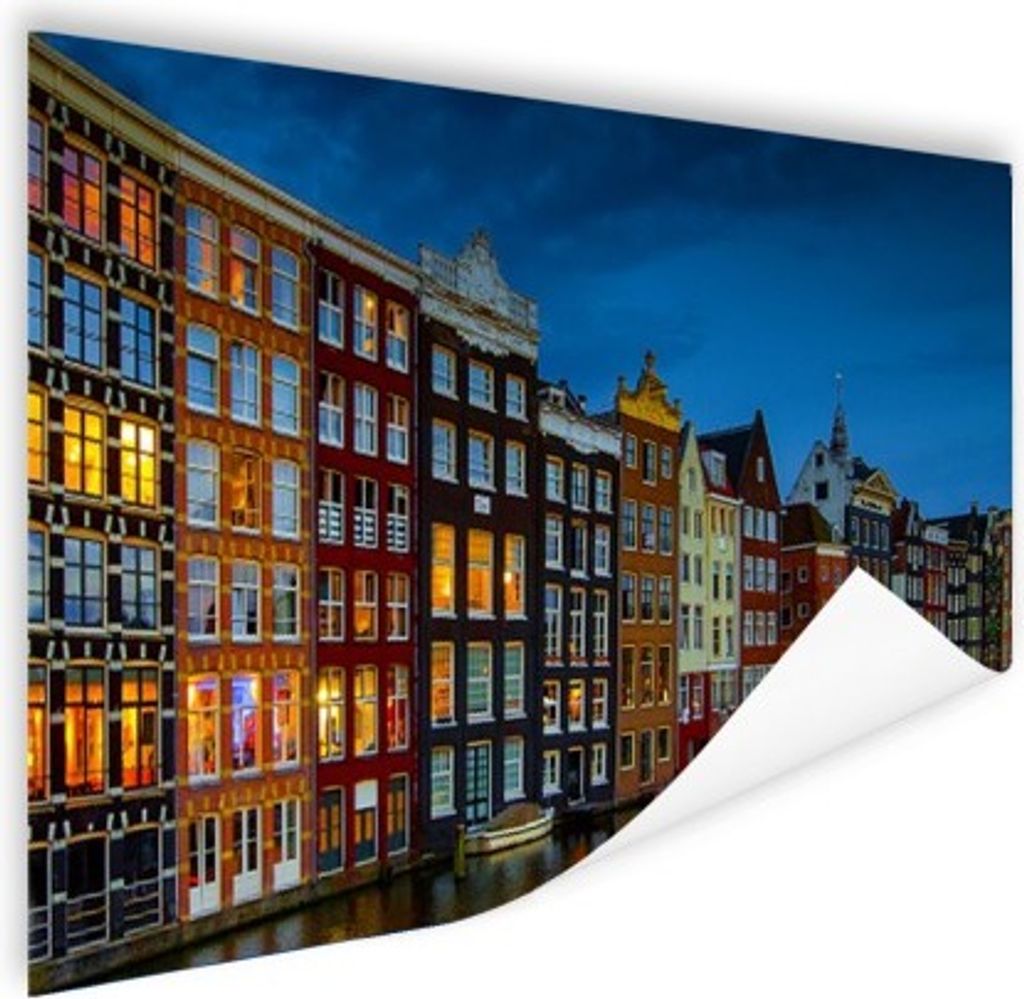 MuchoWow Poster Amsterdam - Wasser - Farbenfroh 120x80 cm - Bilder