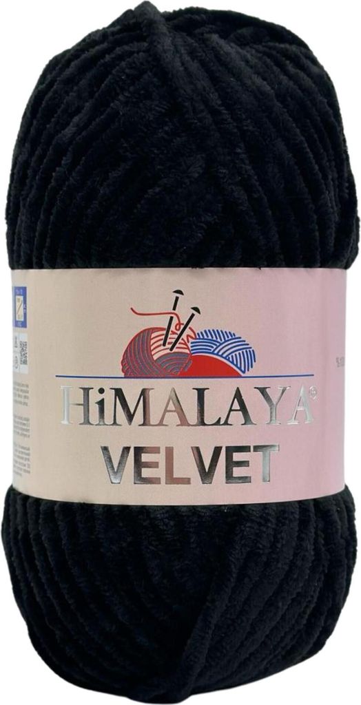 Himalaya Velvet Chenillewolle 90011 Schwarz Amigurumi Produktbild 1