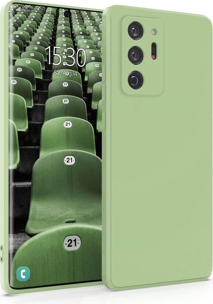 Hülle für Samsung Galaxy Note 20 Ultra - Handyhülle mit Kameraschutz Cover aus Silikon in Grün