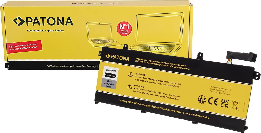 Batterie de Rechange L18M3P73 pour Lenovo ThinkPad T14 Gen1 - Autonomie