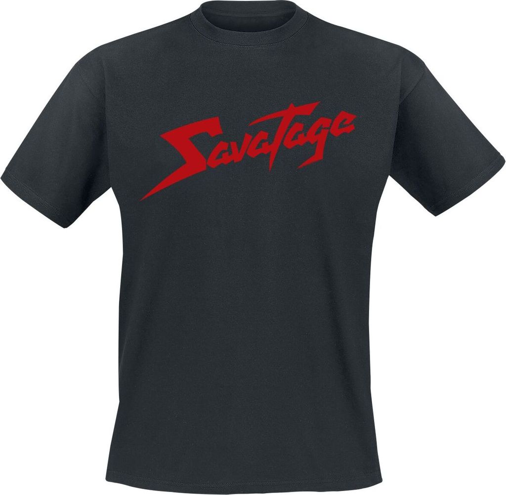 Savatage T-Shirt Herren Red Logo schwarz Band-Merch, Bands 100% Baumwolle XL
