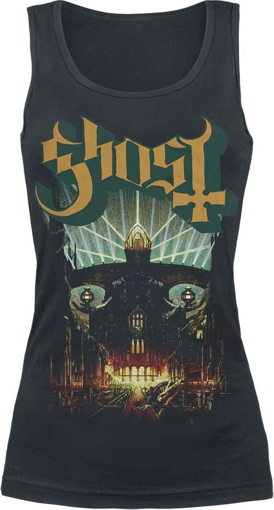 Ghost Top Damen Meliora schwarz Band-Merch, Bands 100% Baumwolle L