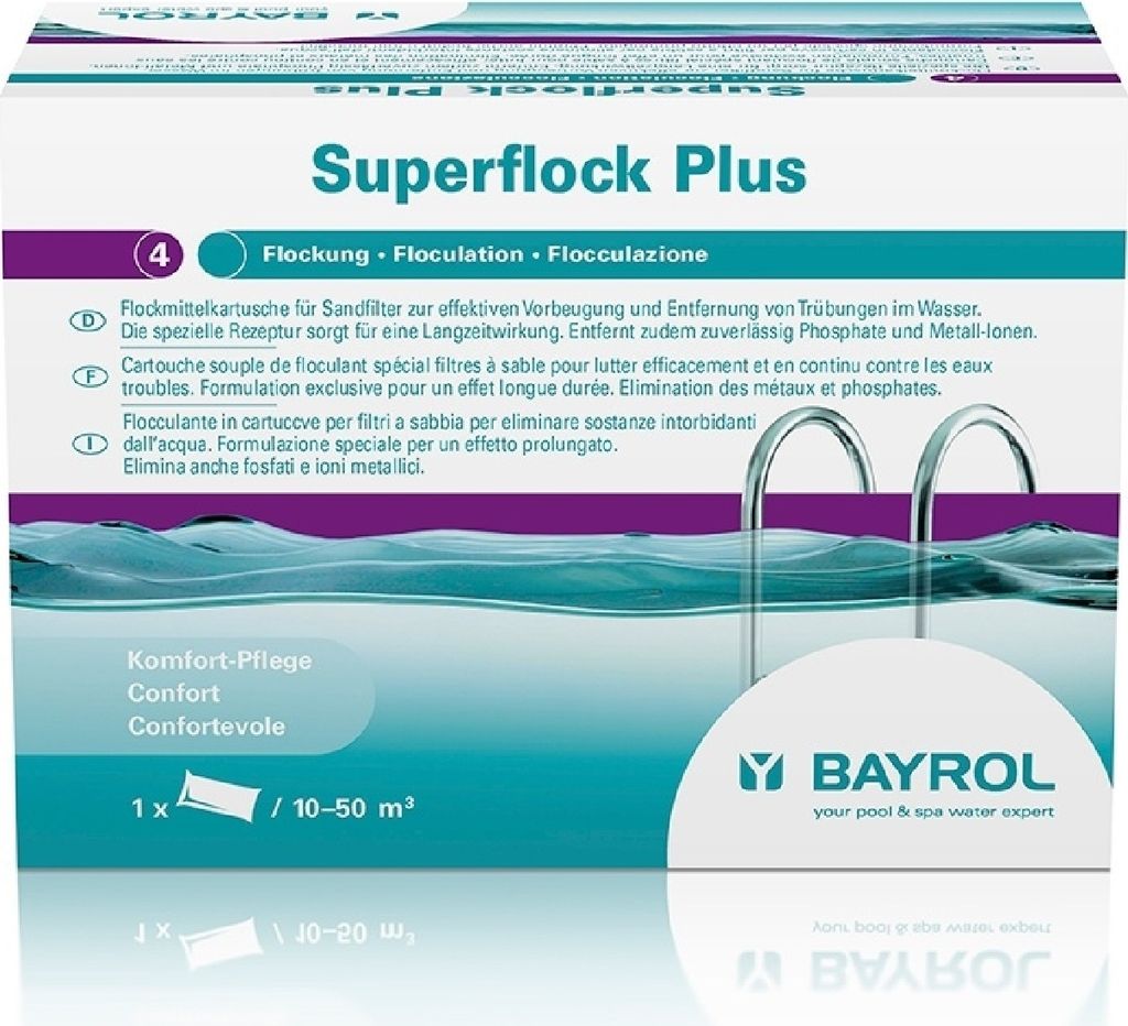 BAYROL Superflock Poolklärer, 1 kg Tube Produktbild 
