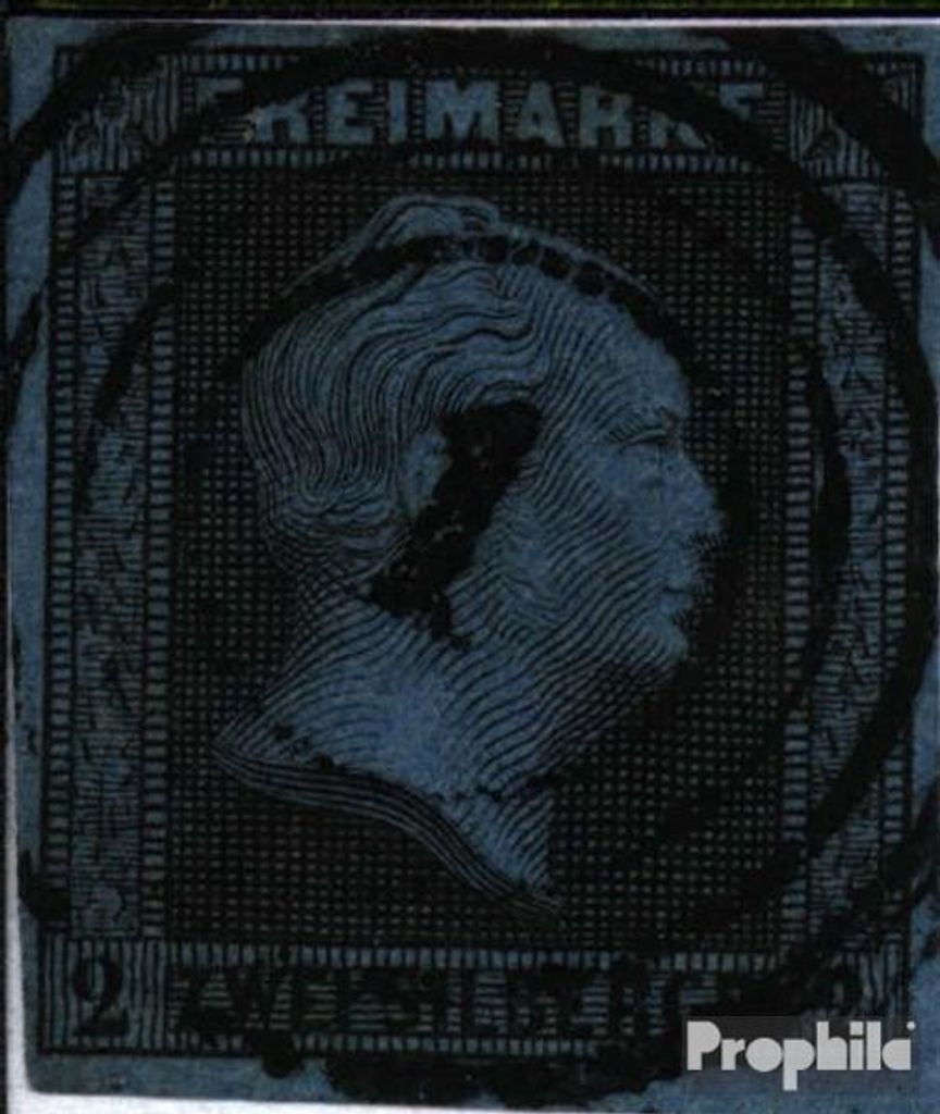 Briefmarken Preußen 1850 Mi 3 Pracht gestempelt Königsbüste