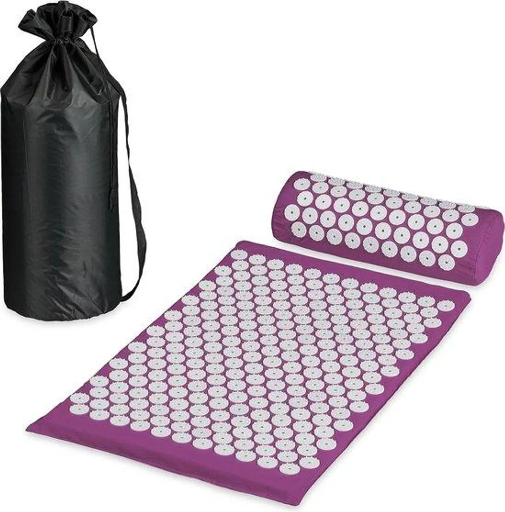 Soulager les douleurs dorsales avec ce tapis d'acupression et sac