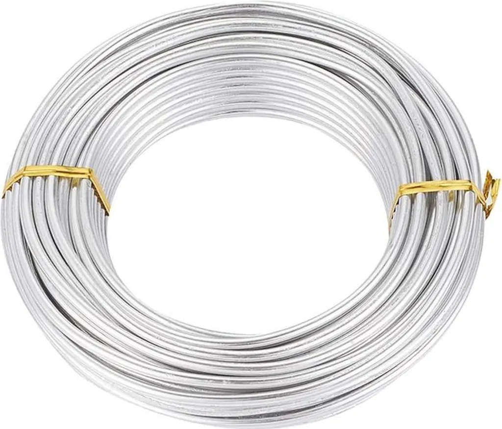 Fil métallique en aluminium 4mm argent pour fabrication de bijoux