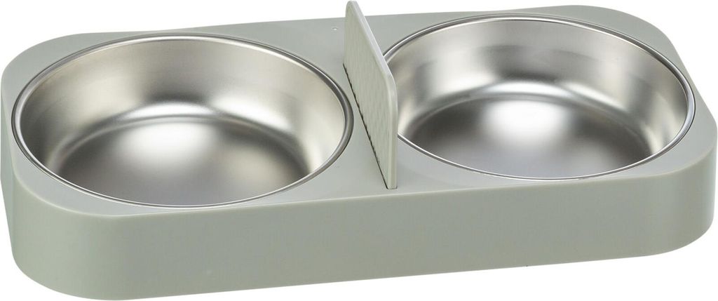 TRIXIE Doppelnapf für Futterautomat TX-C Smart 5.0L - grau - 0,5 l/32 × 5 × 16 cm