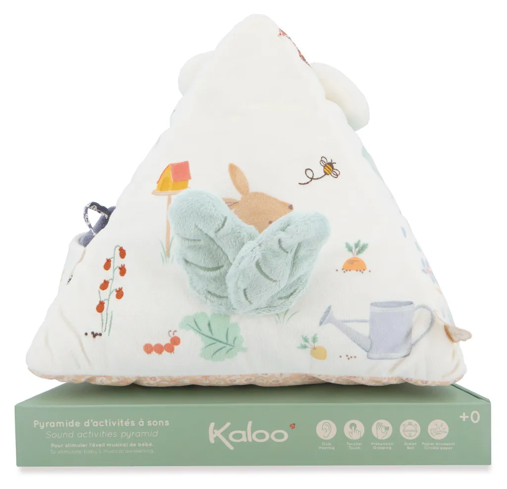 Jouet d'éveil premier âge - Pyramide sonore souple Kaloo multicolore - 3