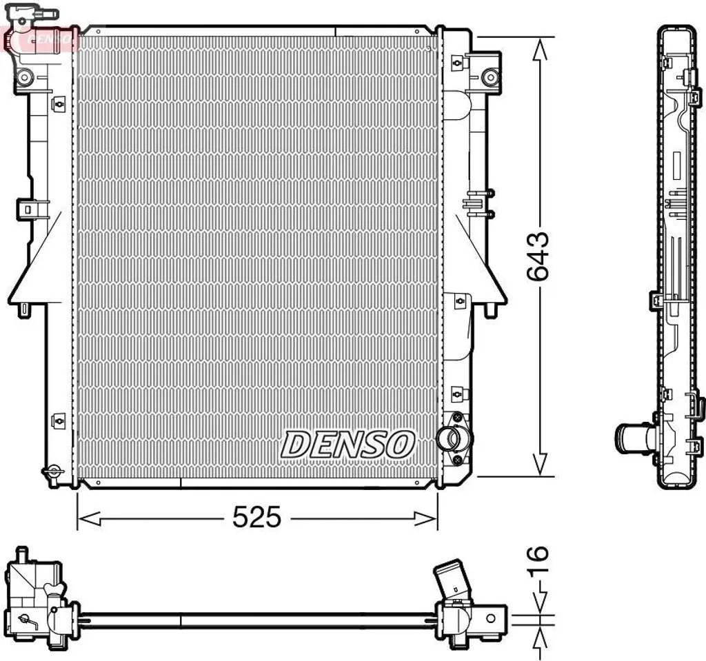 Radiateur de Refroidissement Moteur pour Pick-up - Fiabilité OE 1350A807