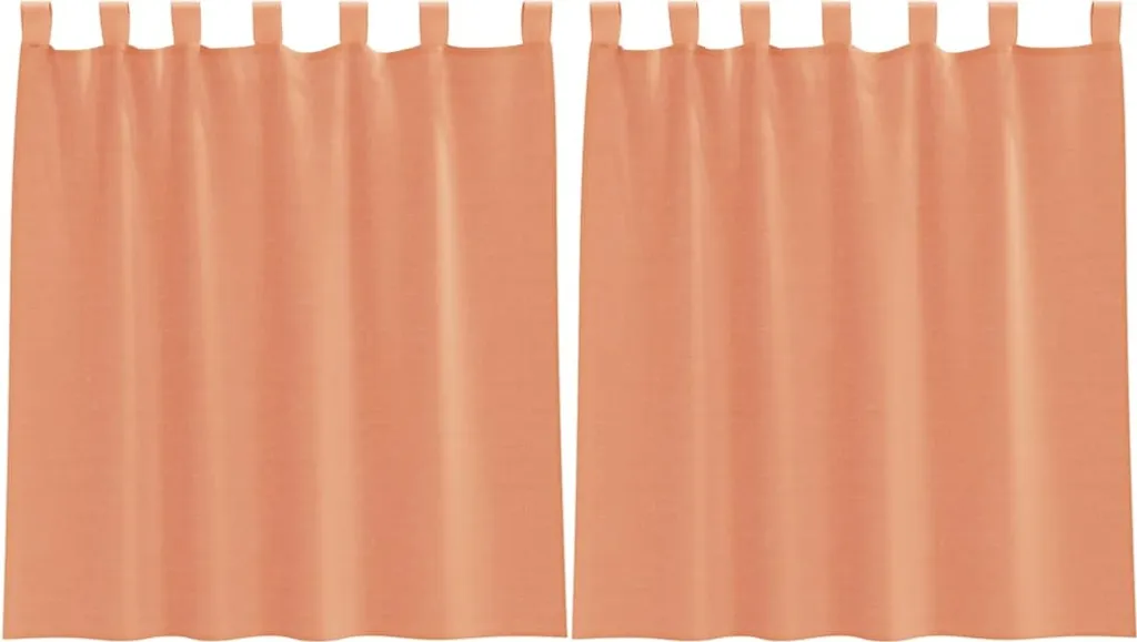vidaXL Tende in Voile Rosso Terracotta 140x140 cm | Set 2 Pezzi con Passanti