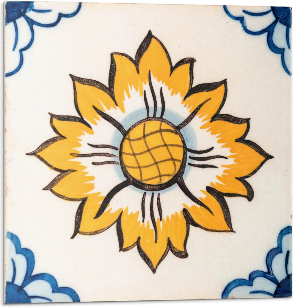 Piastrelle Autoadesive 3D 50x50cm Motivo Floreale Ceramica per Cucina