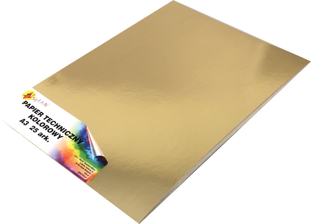 Technisches Farbpapier A3 gold 25 Blatt