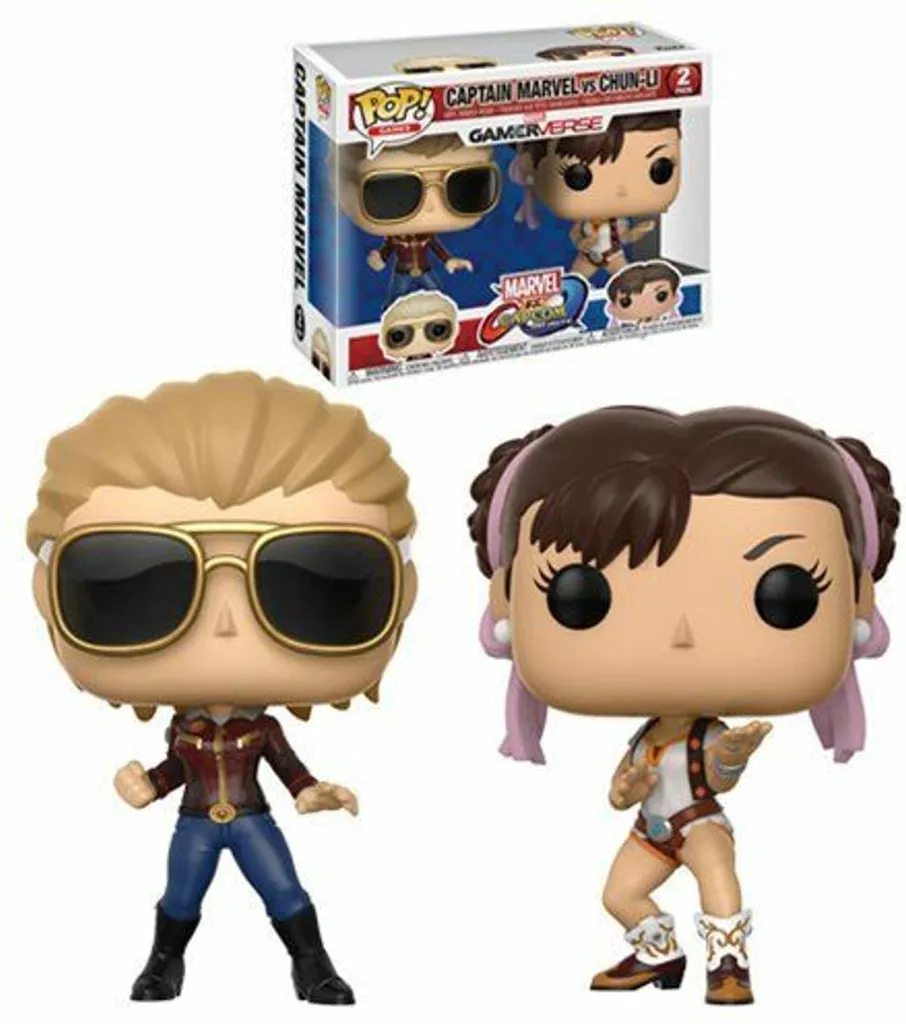 Figurine Funko Pop Captain Marvel vs Chun-Li GamerVerse Capcom en vinyle
