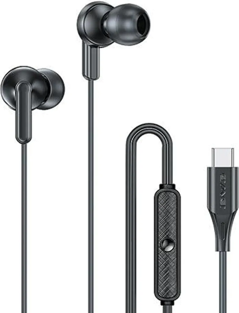 Cuffie Stereo USB-C Awei PC-25T con Mic: Vivi la tua Musica in Nero