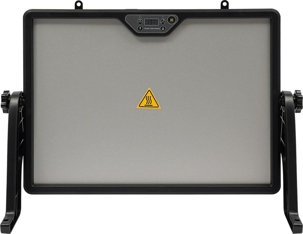 Wärmelampe für Aufzucht - Brutheizer - 180 W - 360° drehbar - Temperatur 30–75 °C - Timer 6/8/10/12 h - Wärmebereich 40 cm - Schwarz