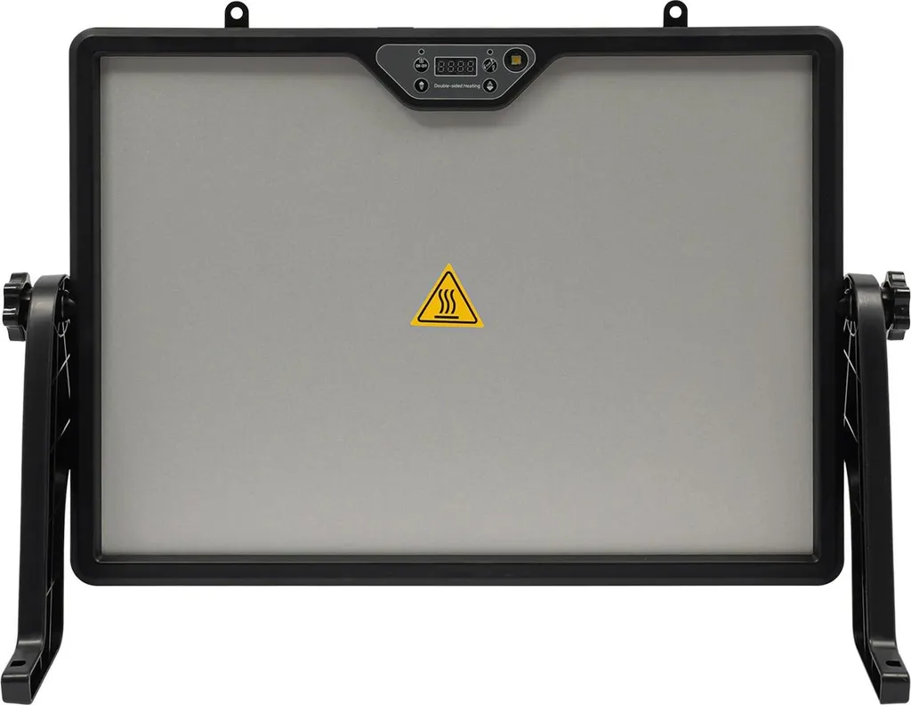 Lampe chauffante élevage 180W pivotante 360° noire avec minuterie 12h
