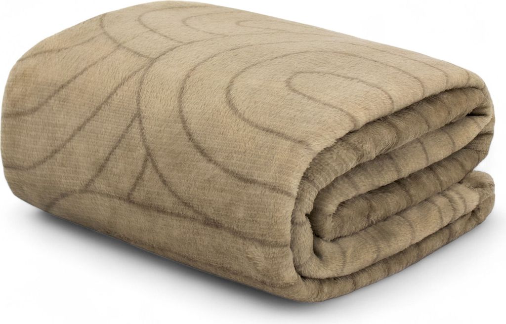 DOMAREX Weiche Weihnachtsdecke Retro 130x170 cm – Doppelseitig, warm, aus hochwertiger Mikroflanela, Elegantes Schafsfell-Design, pflegeleicht - ...