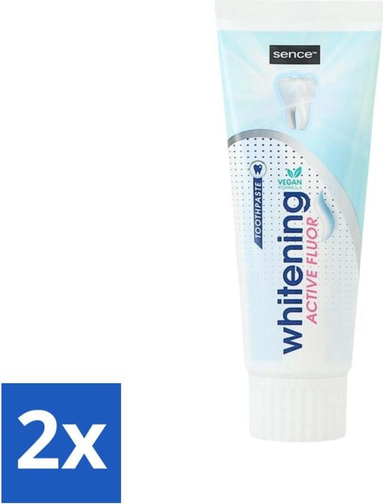 Sence - Whitening - Zahnpasta - Mit Fluor - 75 ml - Vorteilspack - 2 Stücke