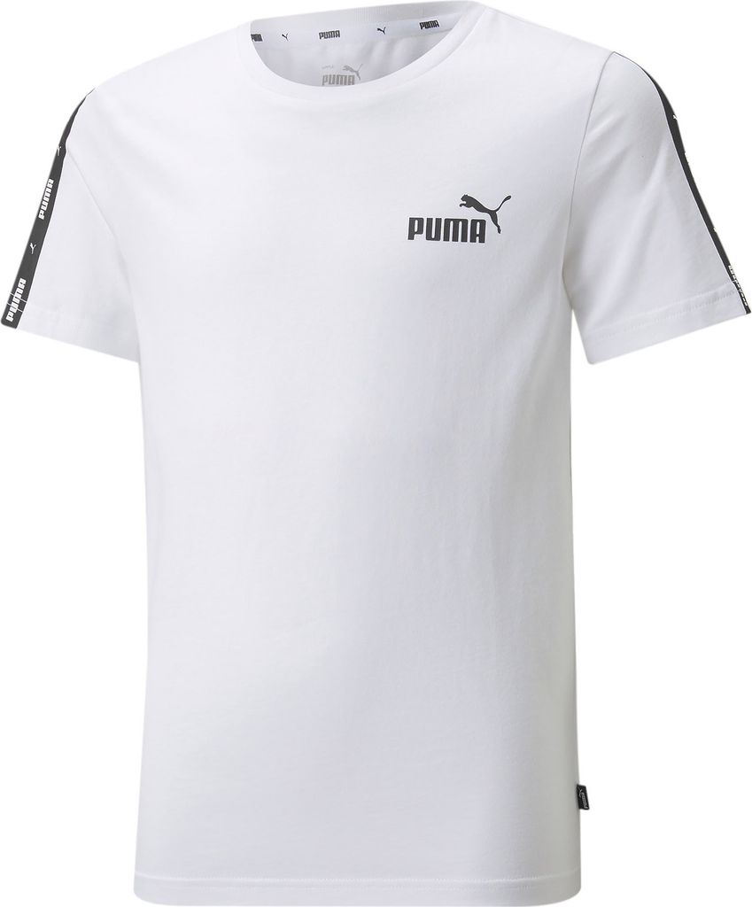 PUMA Ess+ Metallic Tape T-Shirt Jungen puma white 116