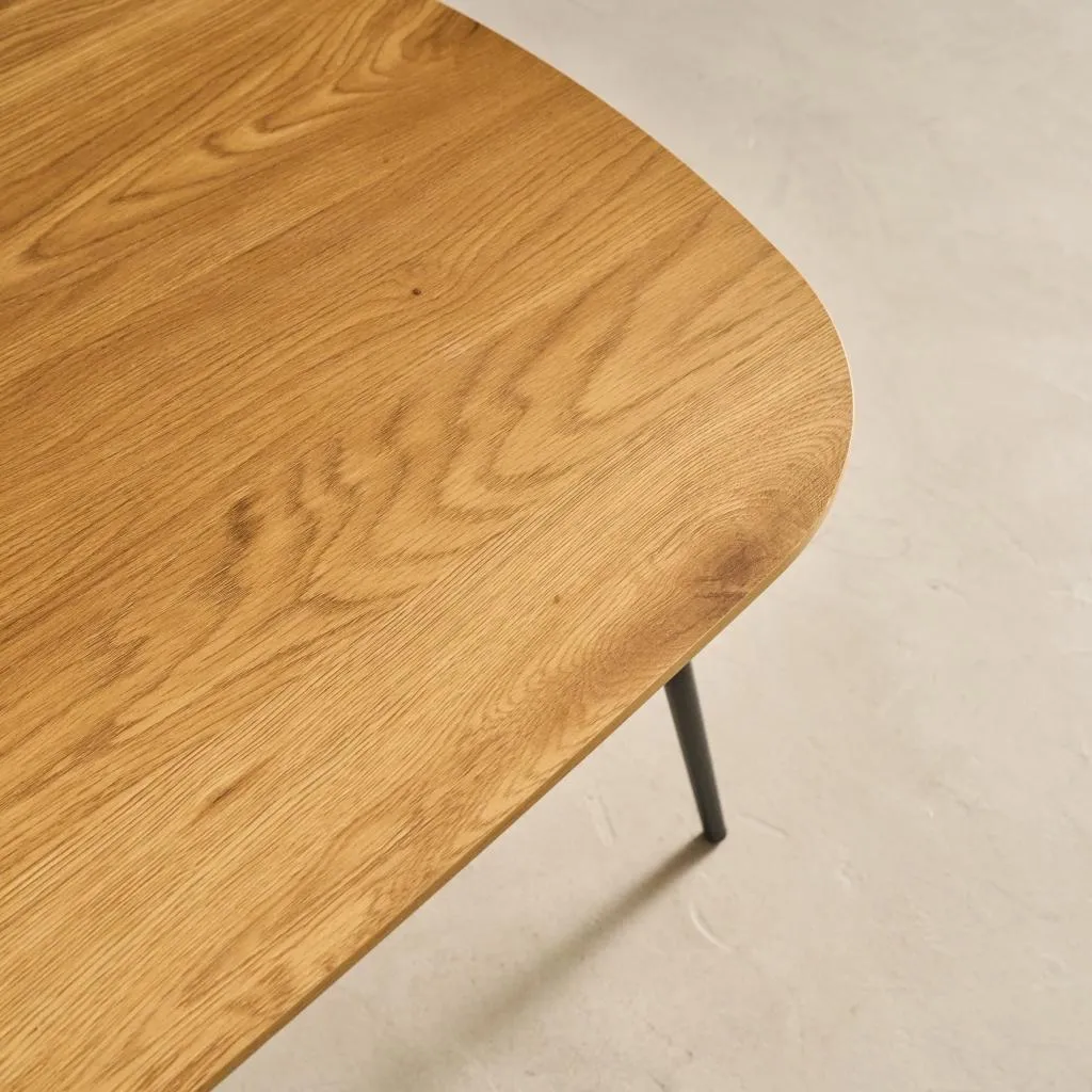Tavolino Rettangolare Rovere e Metallo Nero - Coffee Table Design - 4