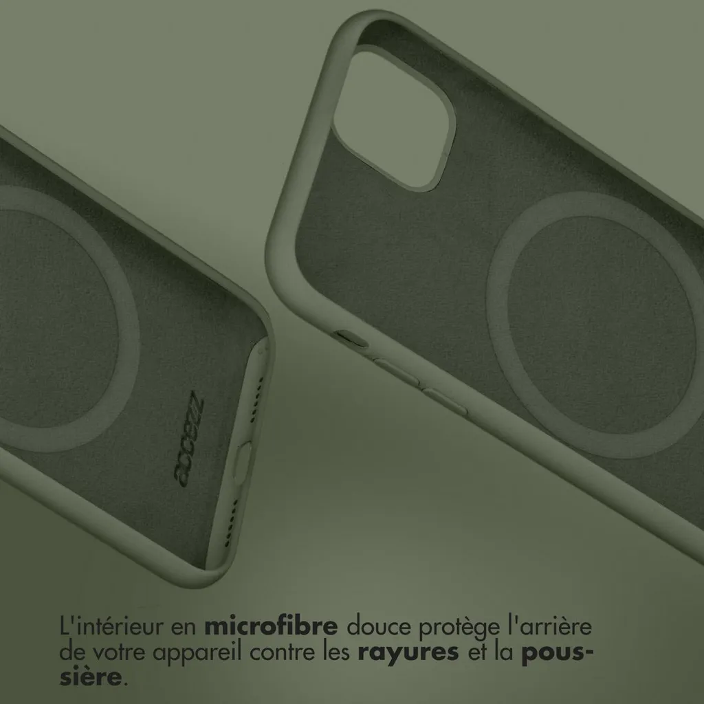 Accezz Custodia Silicone MagSafe iPhone 13 Pro Max Verde - Alta Qualità - 4