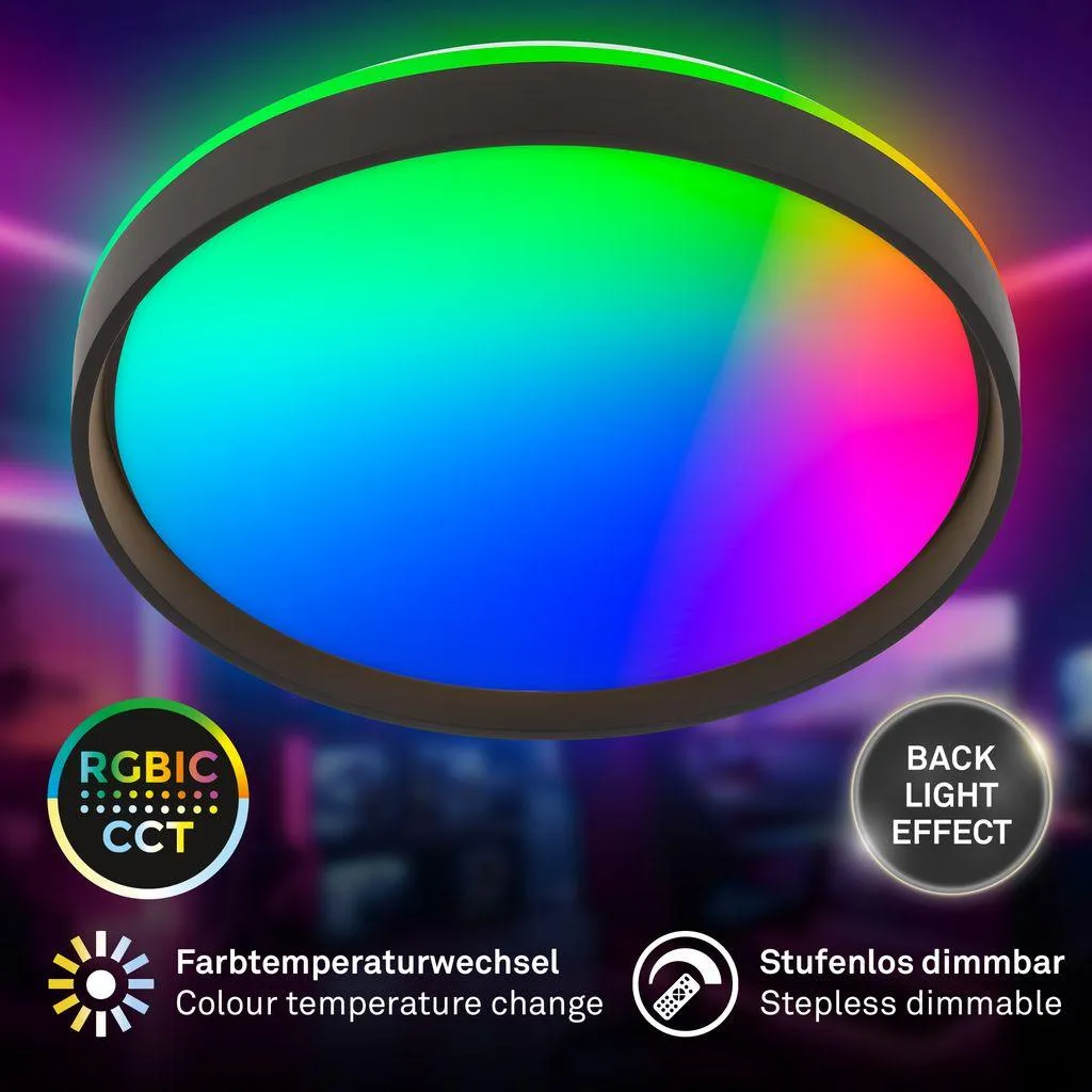 Plafonnier LED Dimmable RGB IC Briloner JUS avec Blanc Variable CCT - 2
