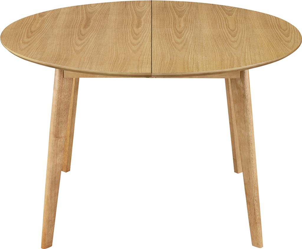 Miliboo - Design-Esstisch rund ausziehbar Eiche L120-150 LEENA