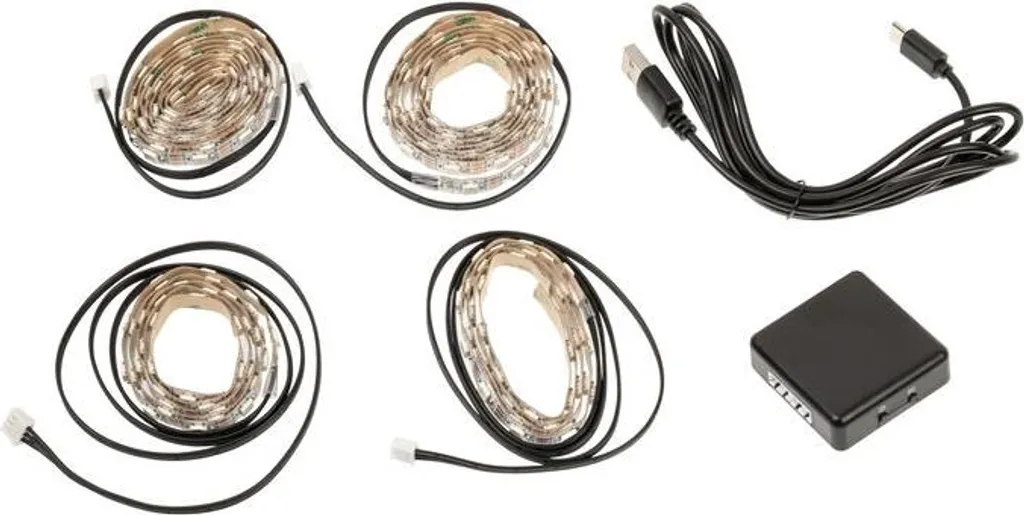 Kit LED Nitro Concepts RGB pour bureau E-Racer - Éclairage gaming noir