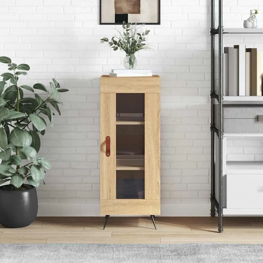 vidaXL Credenza rovere Sonoma 34,5x34x90 cm Materiale a base di legno