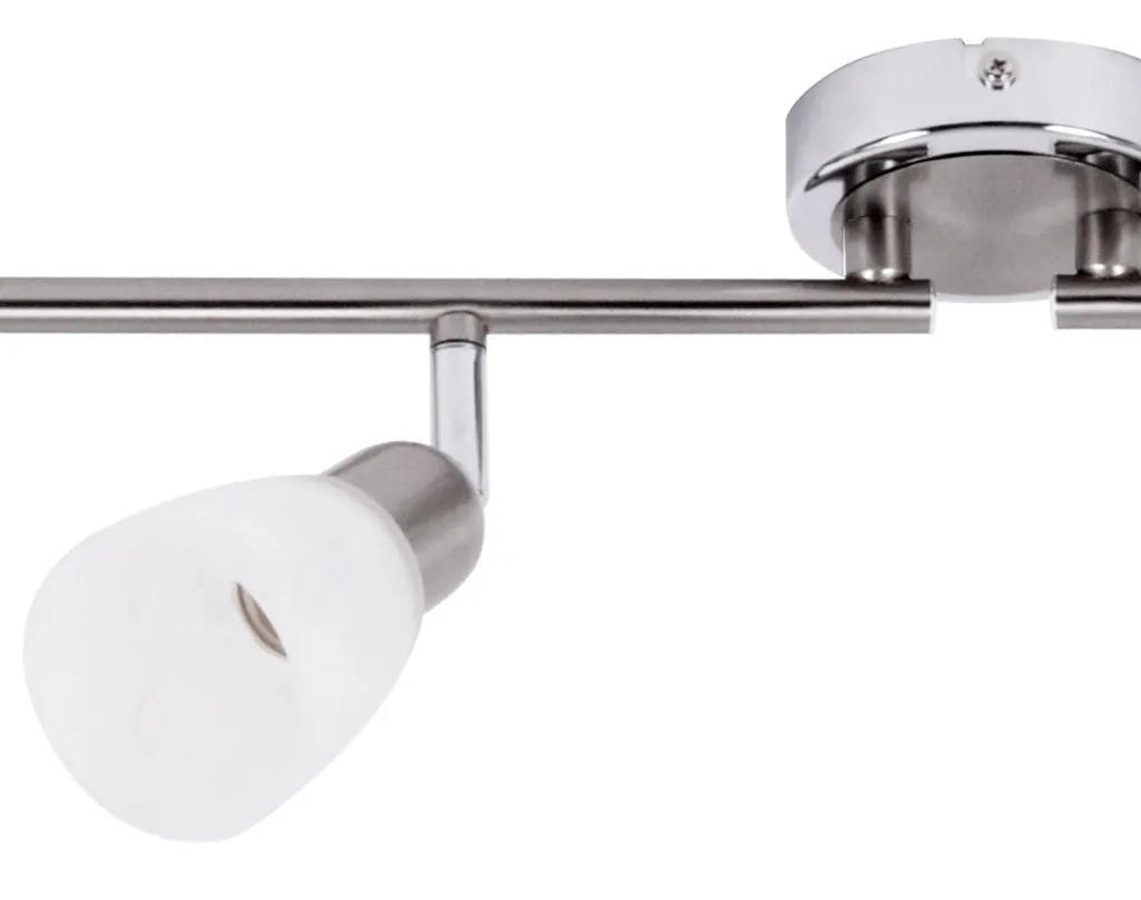 Rampe de spots pivotants Sofia chrome et verre 4 têtes E14 40W max - 7
