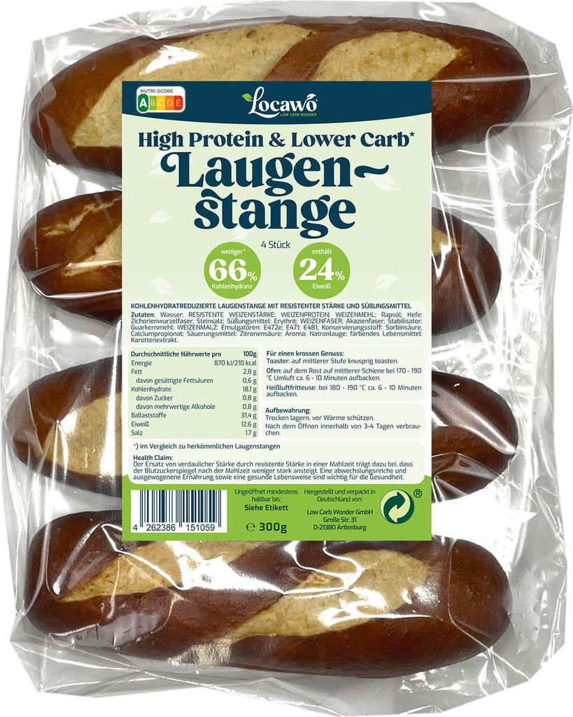 Locawo High Protein & Low Carb* Laugenstange 300g Produktbild 