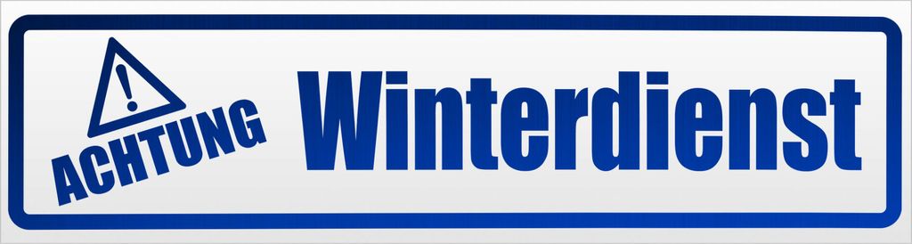 Kiwistar Achtung Winterdienst Magnetschild Schild magnetisch - 45cm Blau - reflektierend - Magnetfolie für Auto PKW Kfz
