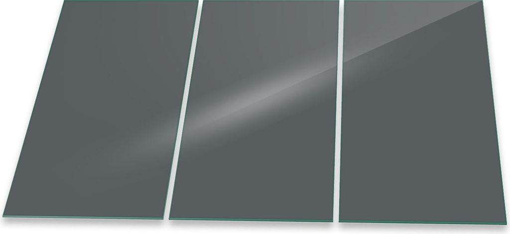 Herdabdeckplatte Abdeckung Glaskeramikfeld Abdeckplatte 3-Teilig 90x52 Grau Schutz
