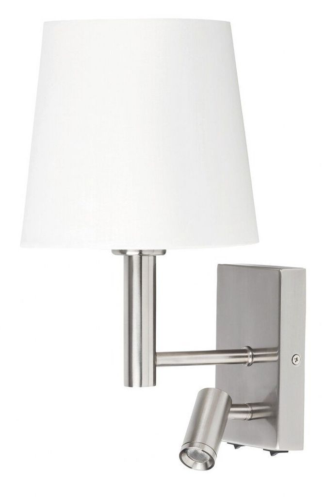 Applique hôtel avec liseuse E27 chrome satiné Harvey 6539 Image du produit 