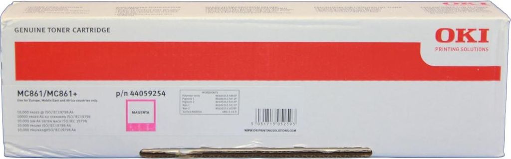 Original Toner für OKI MC 861 magenta