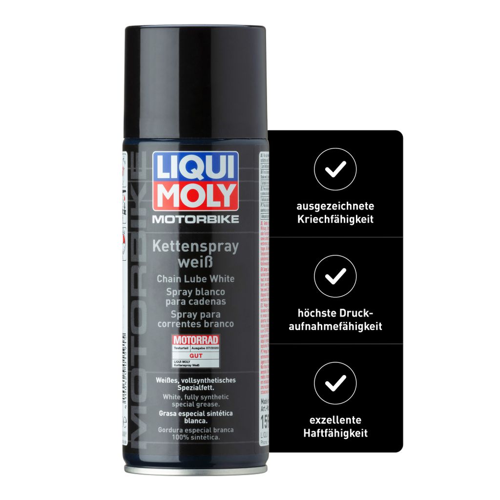 LIQUI MOLY Motorbike Kettenspray blanc | 400 ml | Image du produit 