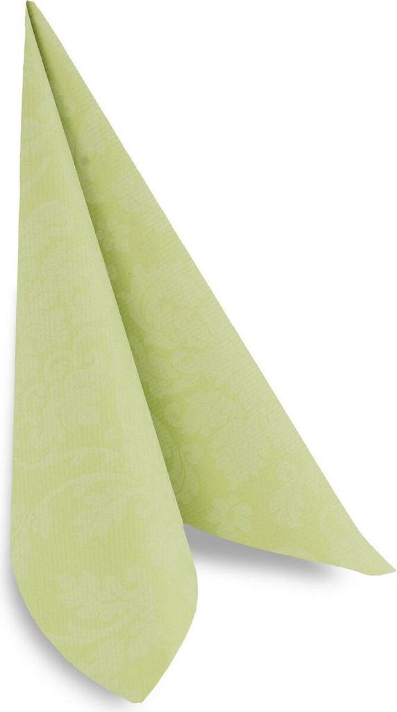 Hypafol Airlaid Motiv-Serviette Dauphine hellgrün | 100St. | 40x40cm | für Gastronomie & Zuhause | hochwertiges Material