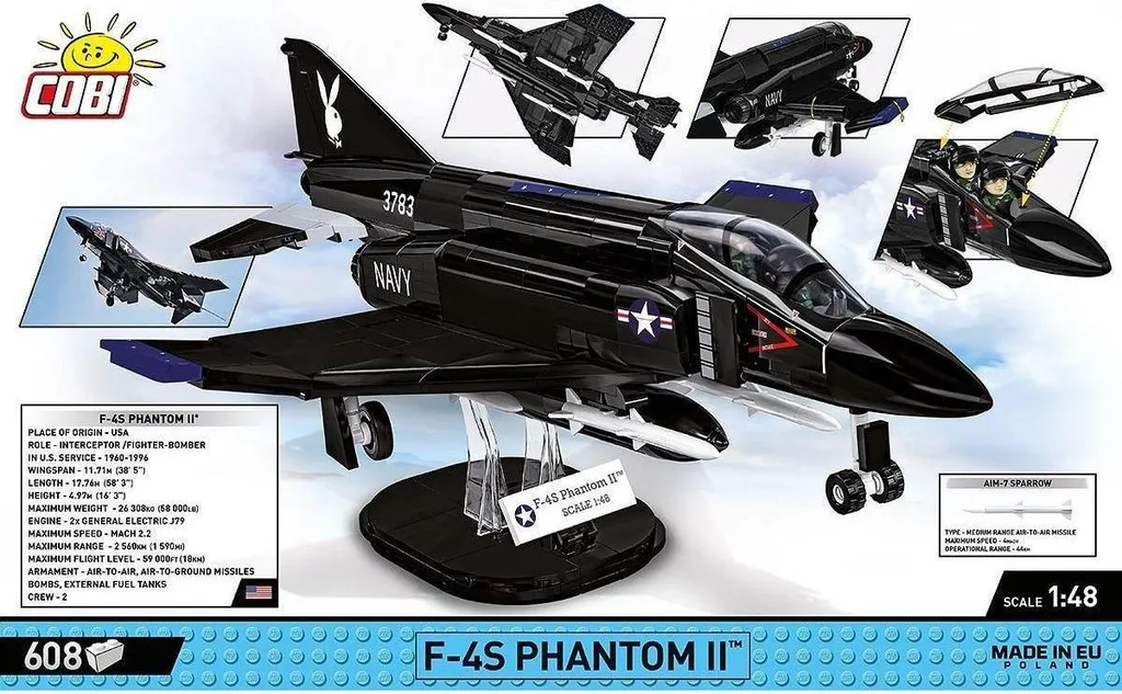 Cobi F-4S Phantom II - Maquette Avion de Chasse en Briques - 2577 - 3