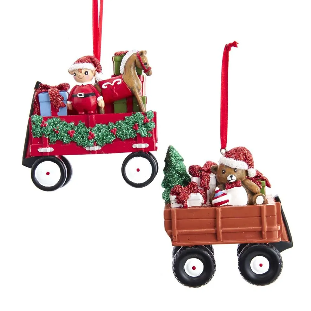 Boule de Noël Wagon 8,9 cm : Décoration Originale pour Sapin Créatif