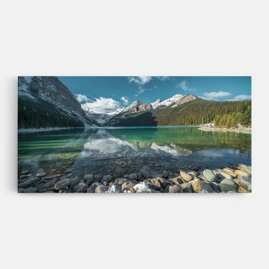 ARTHUB Leinwandbild 40x80 cm, Breathtaking View | Wohnzimmerdekoration, Hängende Bilder, Wanddekoration, Heimdekoration, Landschaften, Seen